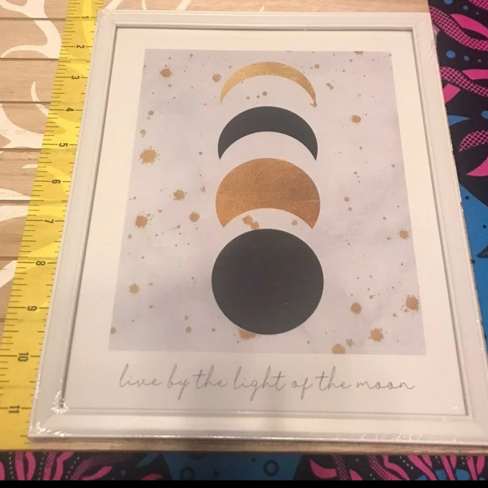 New "Live by the light of the moon" White Framed Wall Art - Picture 7 of 10